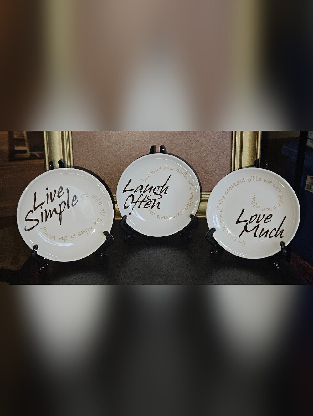 Decorative Plate Set  "Life is a Circle" Collection by Carson Home Accents